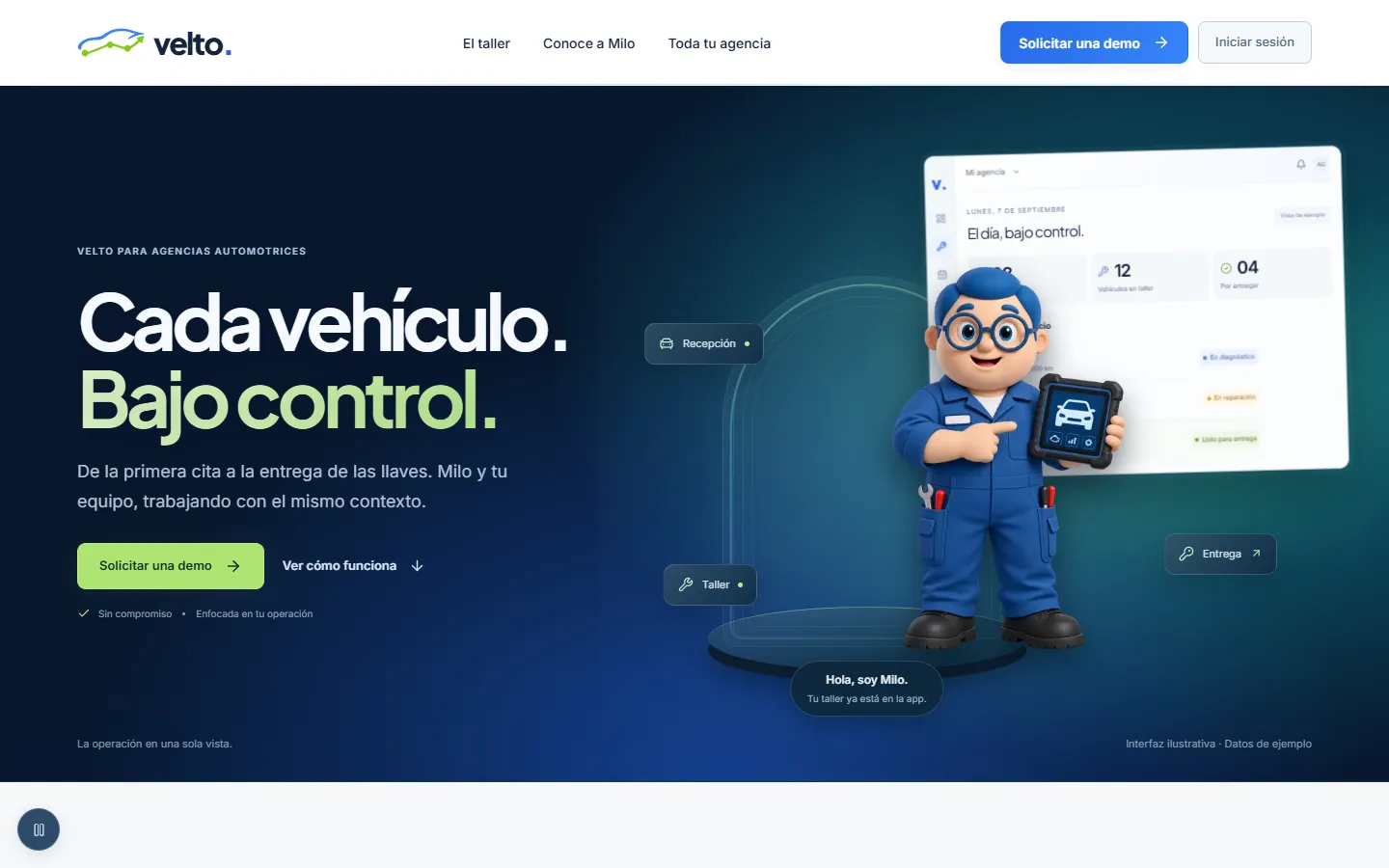 Velto, software para agencias automotrices programado por Vancci